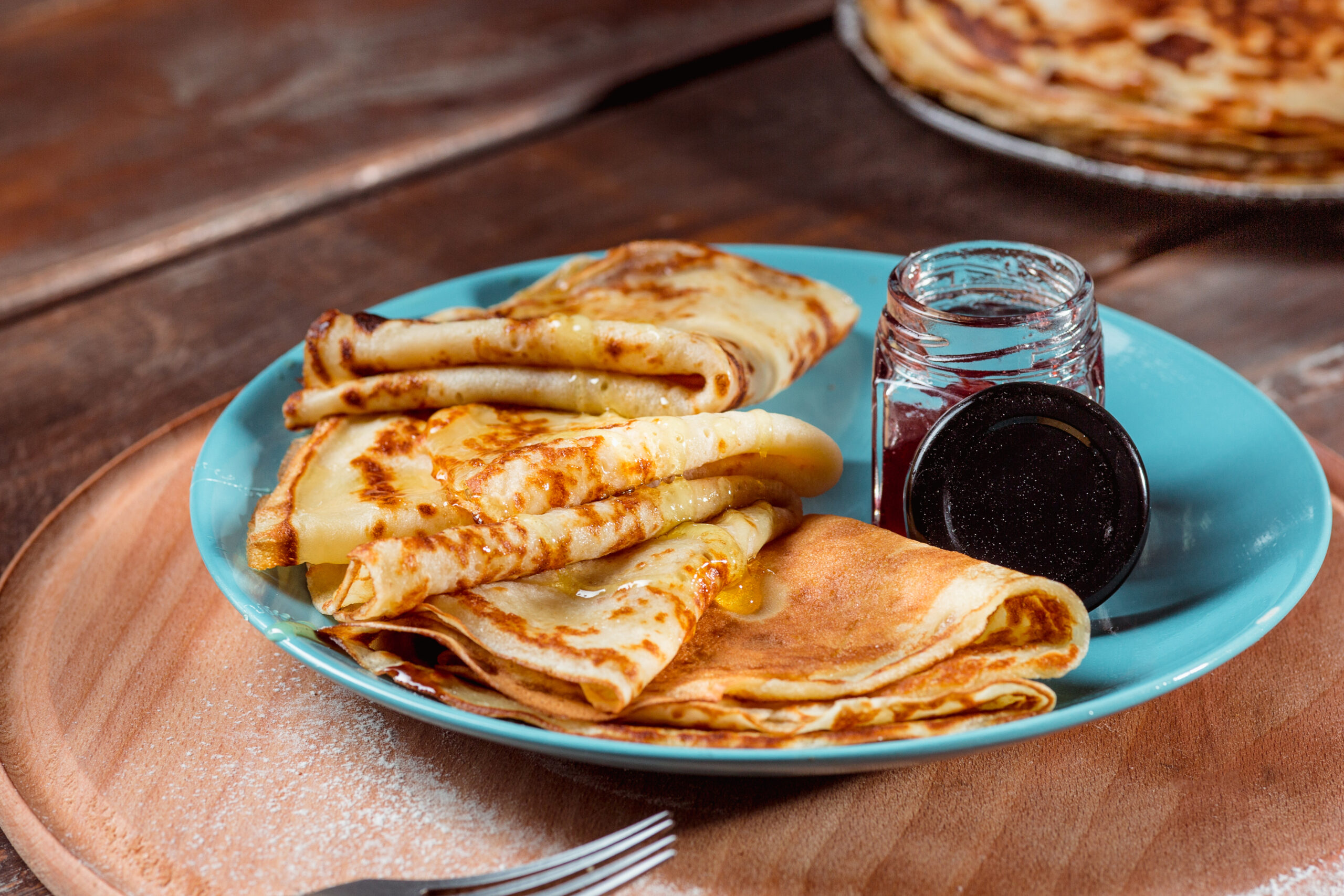 Authentic Swedish Pancakes on a plate